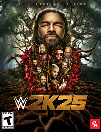 ปกเกม WWE 2K25 The Bloodline Edition